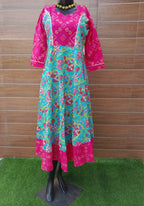 Sea Green With Rani Color Cotton Dress