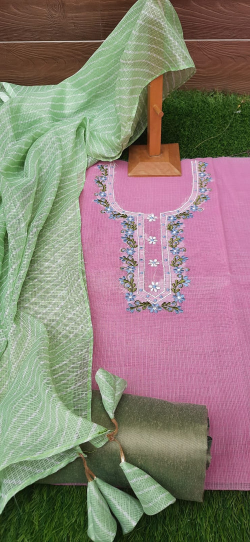Kota doriya suit with embroidery