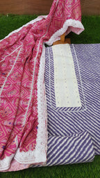 Deginer purple cotton suit