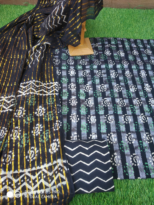 Beautiful Cotton Suit With Cotton Dupatta