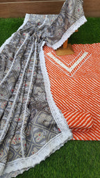 Hakoba chiken designer cotton suit with dupatta