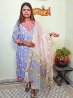 MAHESHWARI STITCHED SUIT WITH MAHESHWARI DUPATTA