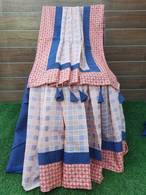 Designer Pastel Color Handloom Silk Saree