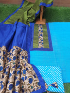 Designer patch work cotton dress material with dupatta