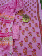 Pure Linens handloom fabric block print suit