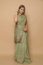 Pastel color Maheshwari silk saree