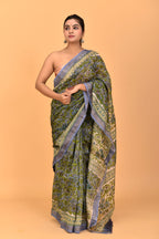 Pastel color Maheshwari silk saree