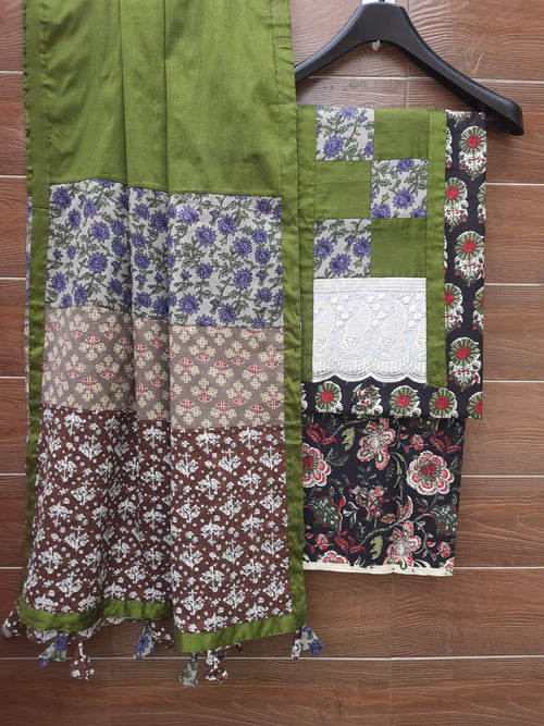 Designer cotton black color suit