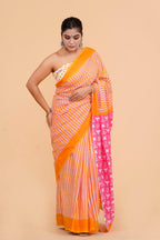 Mustard Yellow Color Mulmul cotton saree