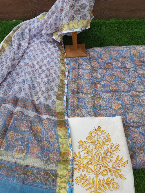 Kota doriya block print suit