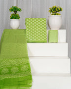 Florence green cotton with mulmul dupatta