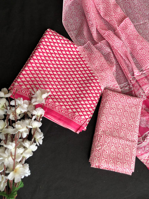 cotton suit with mulmul dupatta