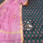 Cotton suit with kota dupatta