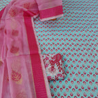Cotton suit with kota dupatta