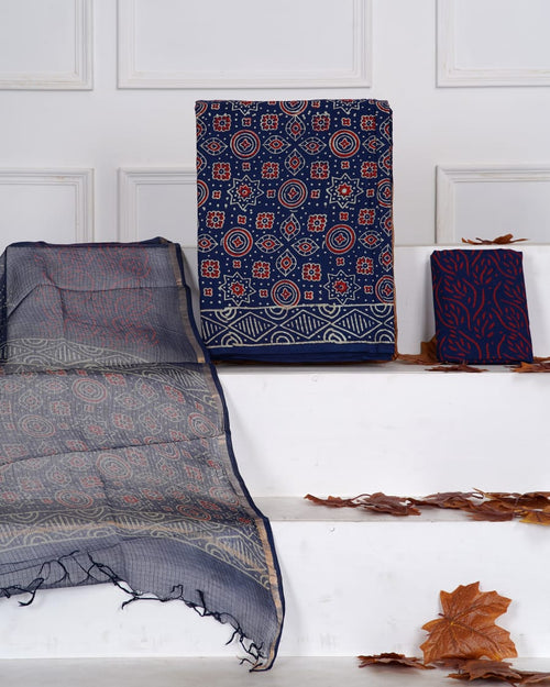 Cotton suit with kota dupatta