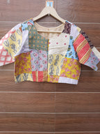 Designer cotton patch work blouse