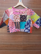 Designer cotton patch work cotton blouse