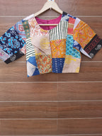 Designer multicolor patch work blouse