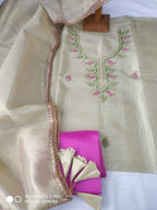 Soft tissue hand aari work suit