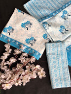 Beautiful cotton suit with mulmul dupatta