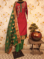 Maroon Color Soft Silk Designer Suit