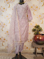 LAVENDER COLOR HANDLOOM CHANDERI SILK SUIT