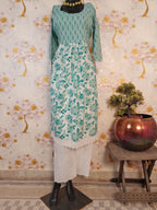 PASTEL COLOR FLORAL PRINT COTTON DESIGNER SUIT