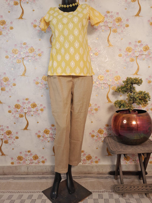 LEMON YELLOW COTTON TOP