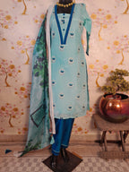 Designer Soft Silk Suit With Digital Print with Chinon Silk Dupatta