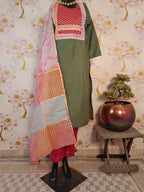 Designer Handloom Cotton Patch Work Suit