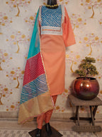 Designer Handloom Cotton Patch work Suit