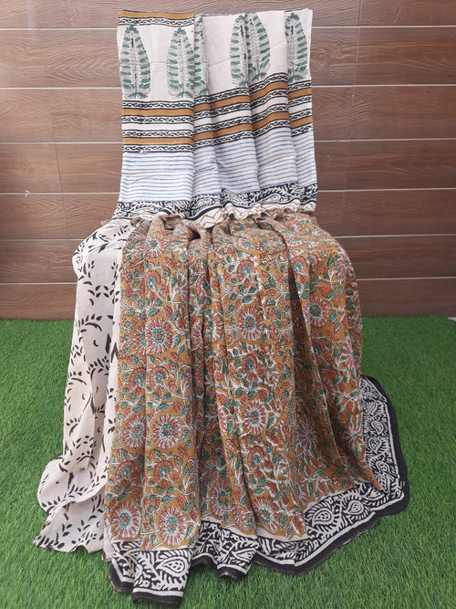 Kalamkari Print Handloom Silk Saree