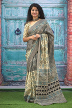 Pastel Color Mulmul Cotton Saree - Aaditri fab