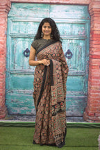 Black Color Mulmul Cotton Saree