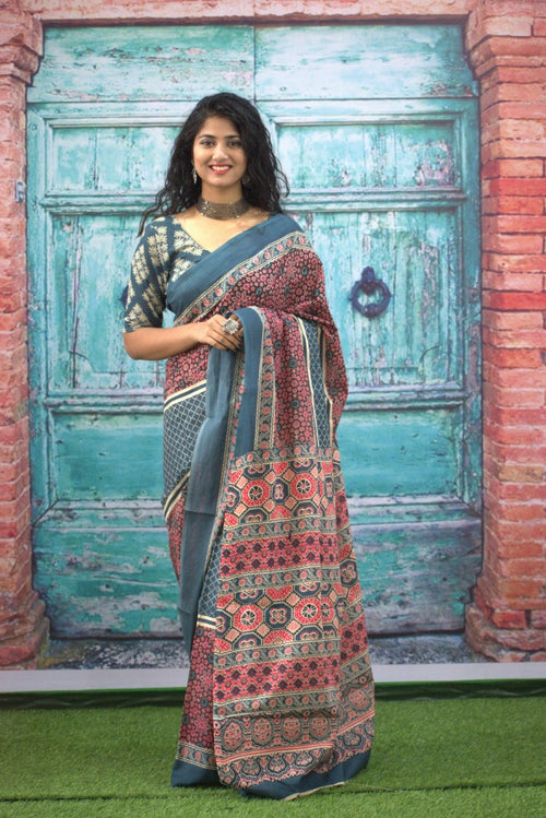 Pastel Color Mulmul Cotton Saree