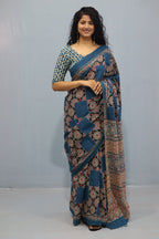 Pastel Blue Color Mulmul Cotton Saree