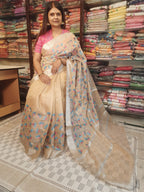 Designer Soft Khadi Handloom Silk Embroidery Saree