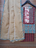 Ajrakh Print Designer Cotton Patch Work Suit