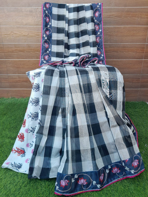 Soft Handloom Silk Designer Border Saree