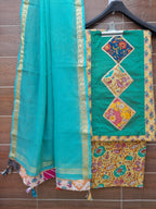 Yellow color cotton designer suit