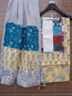 Designer cotton patch work suit