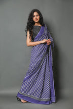 Lavender Color Soft Mulmul Cotton Saree