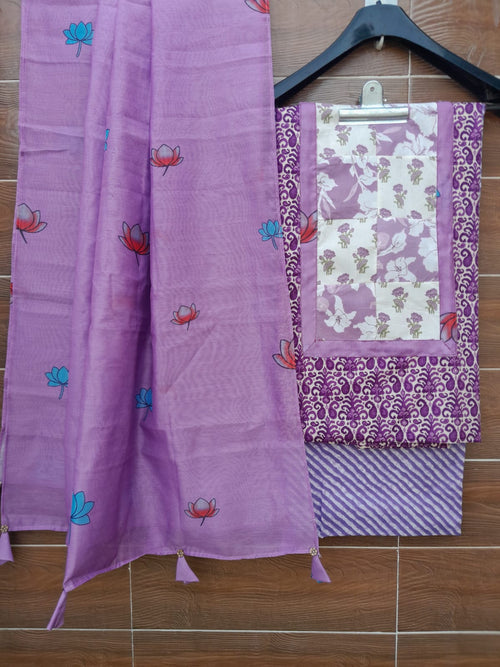 Designer cotton patch work suit