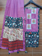 Designer cotton patch work suit