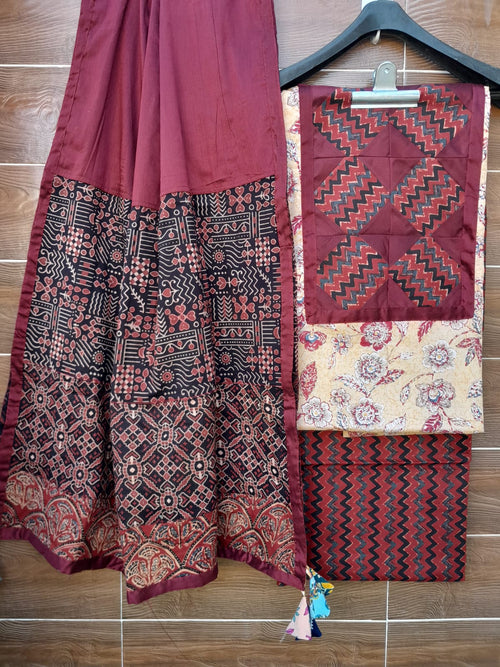 Designer cotton patch work suit