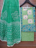 Designer cotton patch work suit