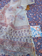 Dark grey colour with kota dupatta