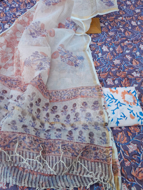 Dark grey colour with kota dupatta