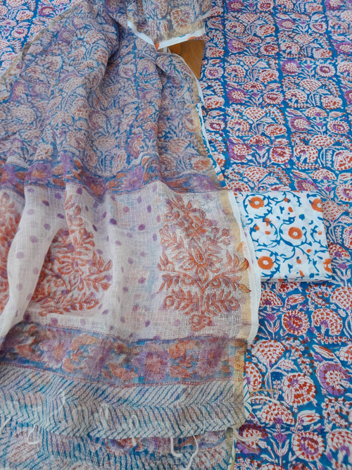 Pastel colour cotton with kota dupatta