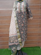 Black Color Maheshwari Silk Stitiched Suit